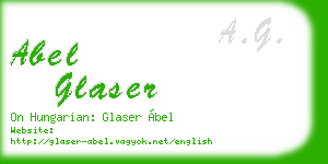 abel glaser business card
