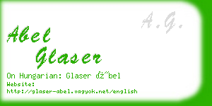 abel glaser business card